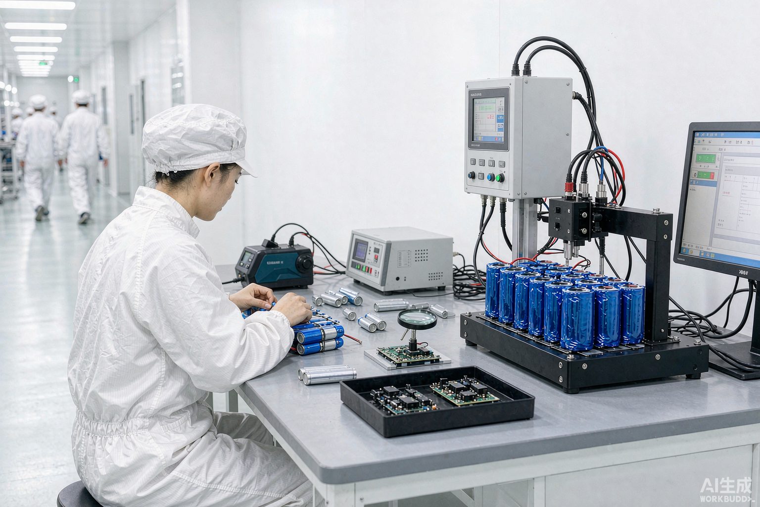 Lithium battery pack assembly workstation