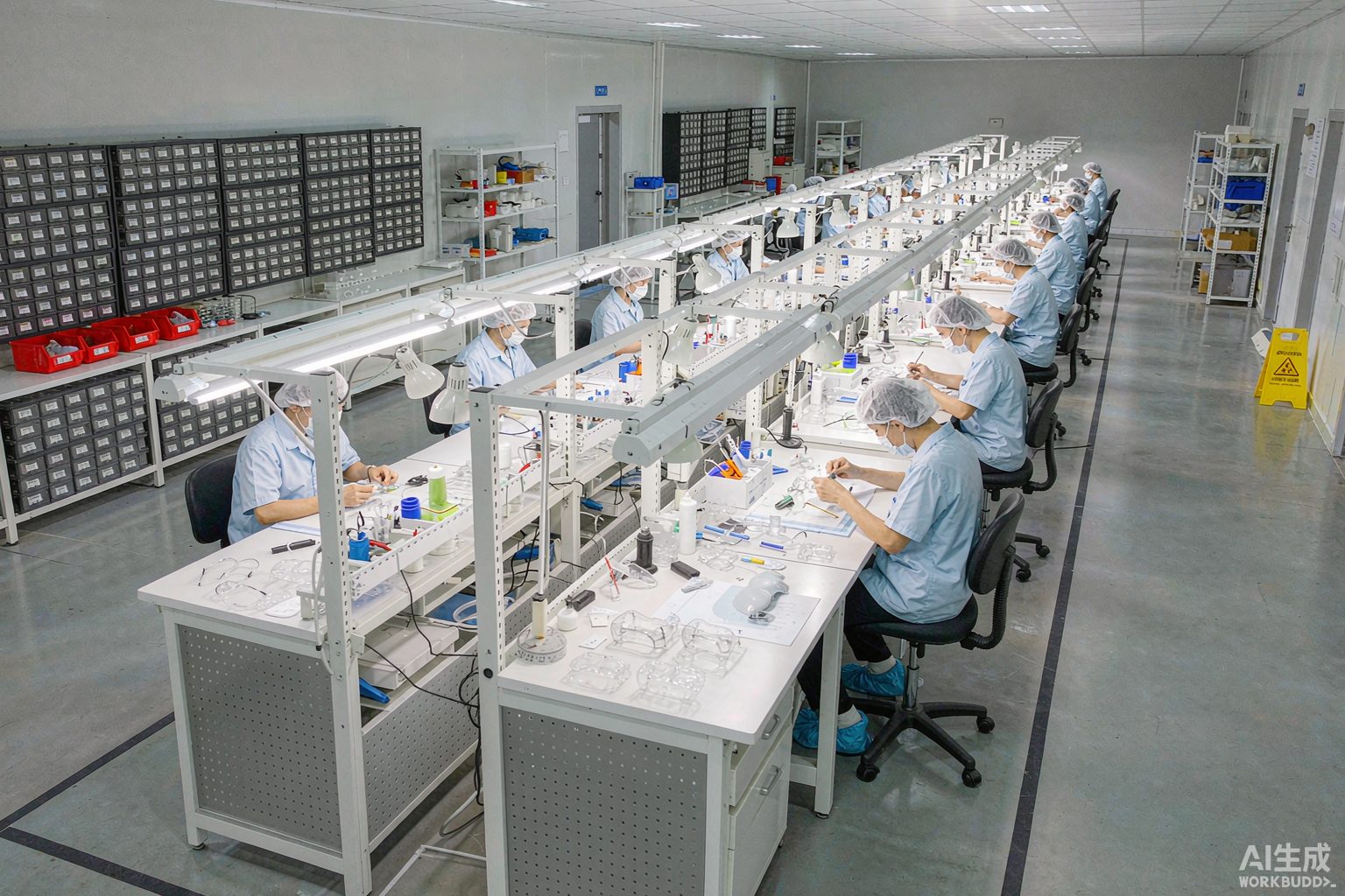 WAHAH assembly production line for moisture chamber glasses