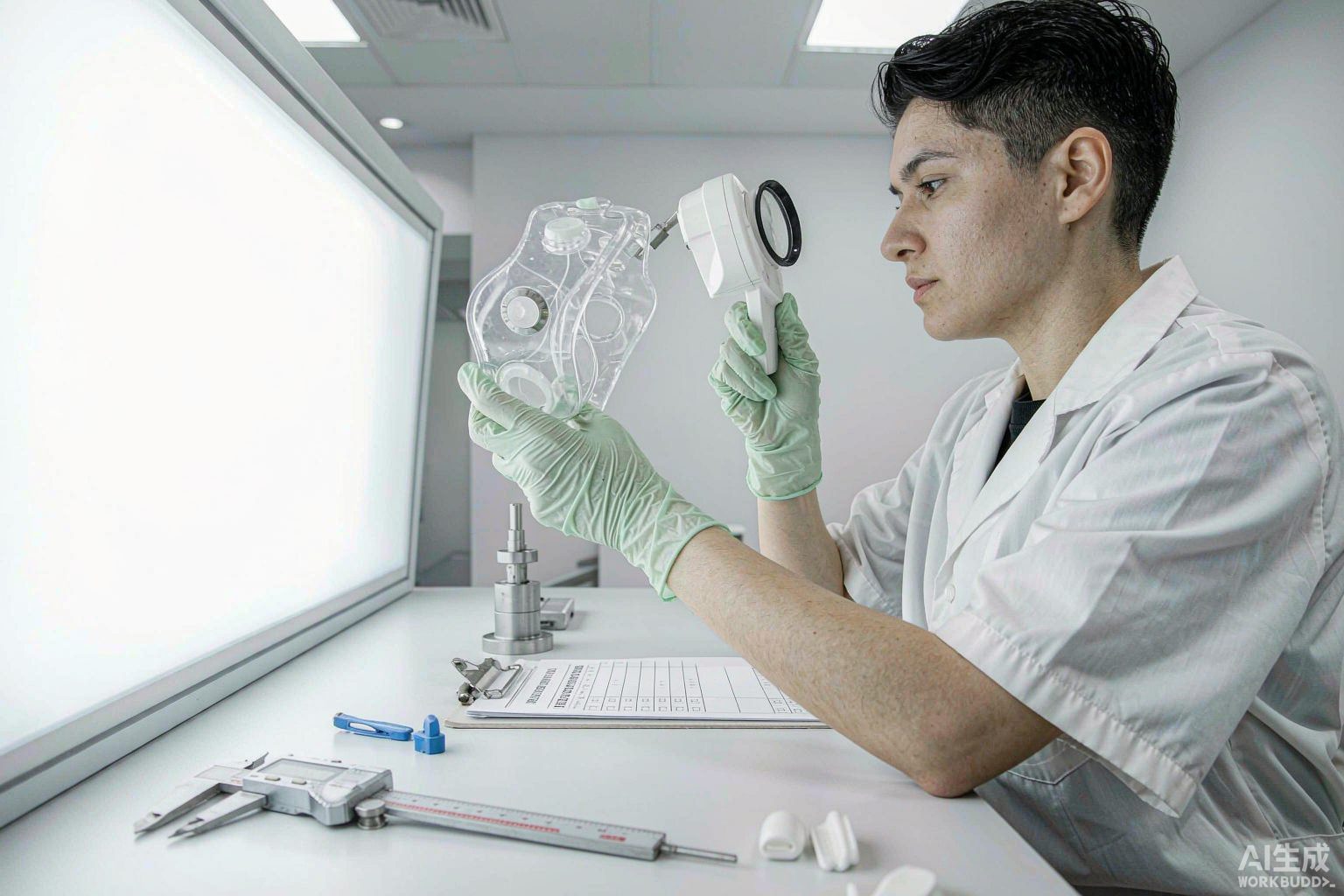 Quality control inspection of transparent eye masks